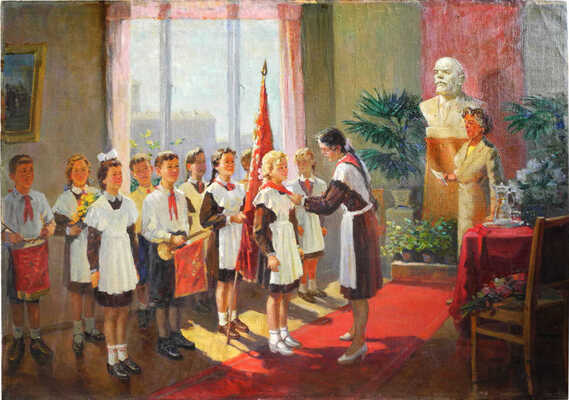 Забашта Василий Иванович. Принимают в пионеры